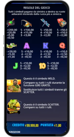 Combinazione vincente con simboli pesce