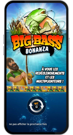 Écran d’accueil Big Bass Bonanza