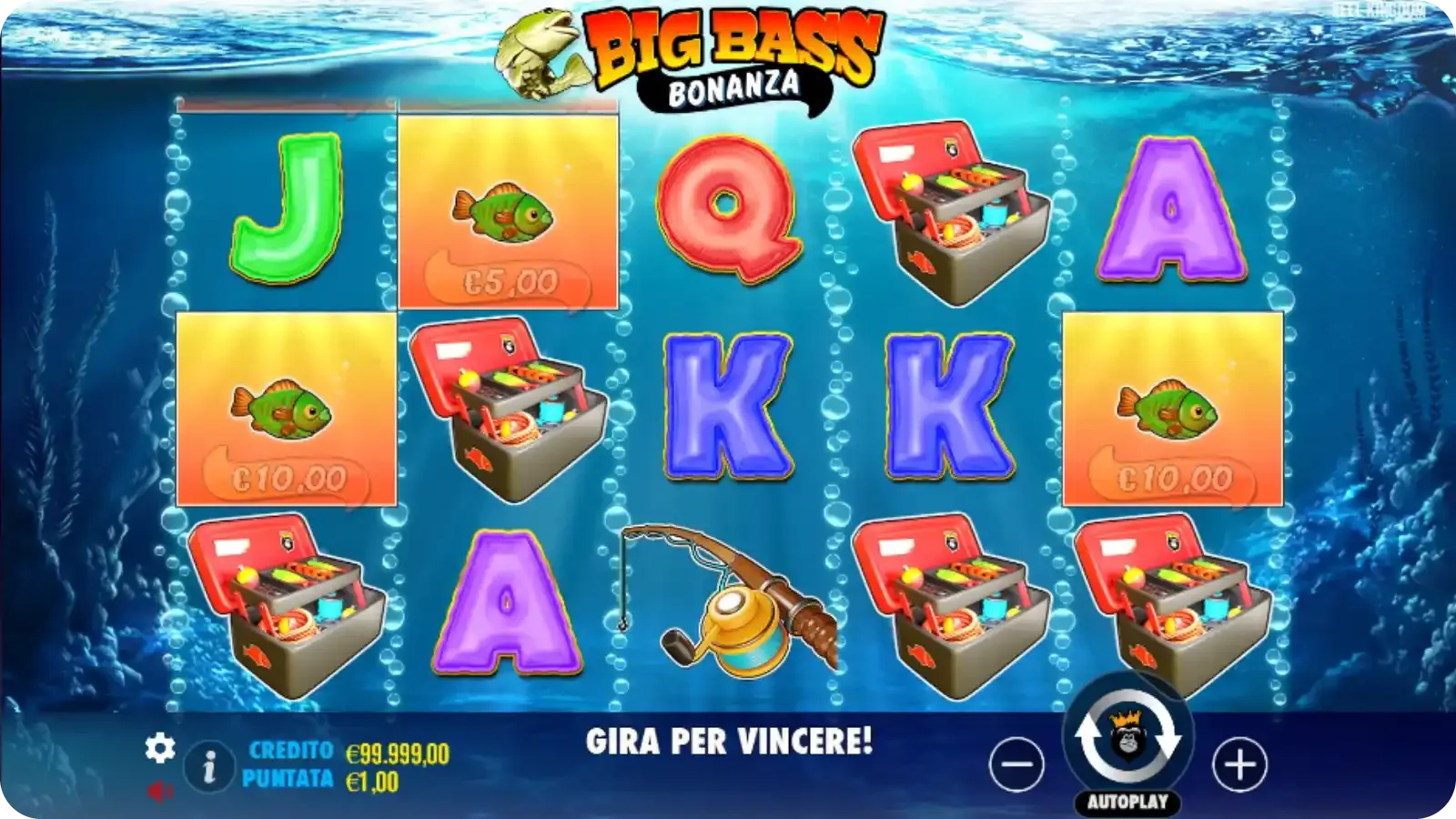 Funzionalità bonus Big Bass Bonanza