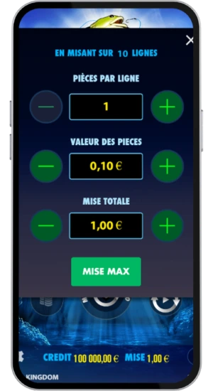 Définir la mise Big Bass Bonanza