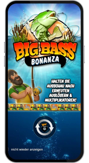 Startbildschirm Big Bass Bonanza