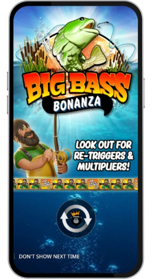 Startscherm van Big Bass Bonanza