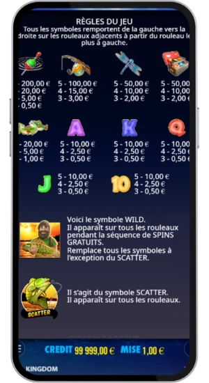 Symboles gagnants Big Bass