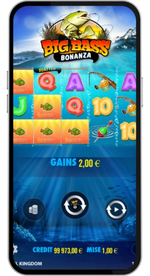 Tableau de gains Big Bass Bonanza