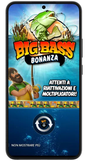 Avvio della slot Big Bass Bonanza su telefono Android