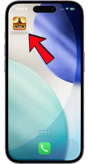 Confirmation screen for adding Big Bass Bonanza shortcut on iOS