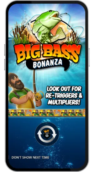 Big Bass Bonanza splash screen with game logo
