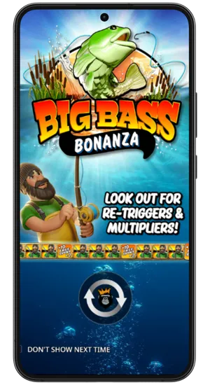 Launching Big Bass Bonanza slot on Android phone