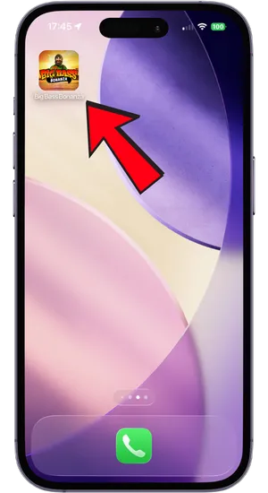 Ekran potwierdzenia dodania skrótu Big Bass Bonanza na iOS