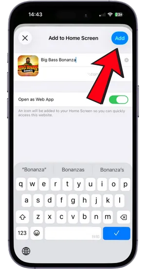 Safari menu with Add to Home Screen option on iPhone