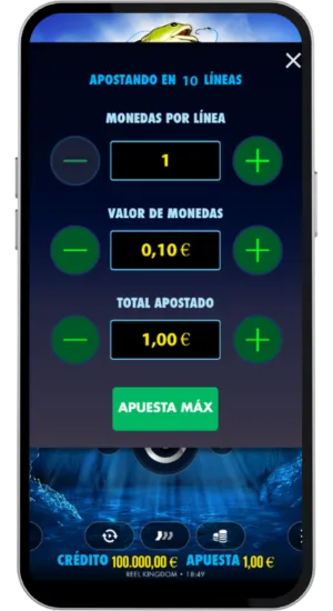 Ajustar apuesta Big Bass Bonanza
