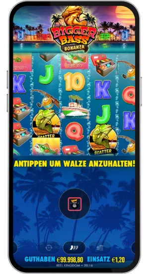 Aktiver Spin mit Scatter Symbolen im Spielverlauf